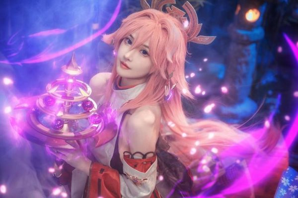 露儿大魔王cos祢豆子，精选原图，感受最真实的cos美